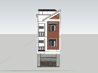 Model su nhà phố 4 tầng 5x10m