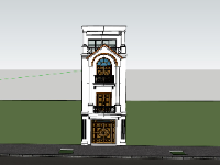 Model su nhà phố 4 tầng 5x24m