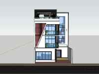 su nhà phố,sketchup nhà phố,su nhà phố 4 tầng,sketchup nhà phố 4 tầng