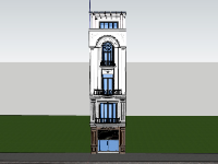 Model su nhà phố 5 tầng 4.5x16m