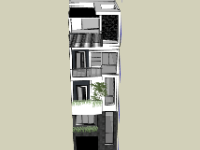 Model su nhà phố 5 tầng 5x11m