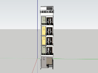 Model su nhà phố 6 tầng 4.2x17m