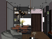 Model SU nội thất đầy đủ các phòng ngủ + khách + bếp