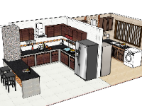Model su nội thất phòng bếp mới 