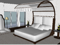 Model su nội thất phòng ngủ file 3d