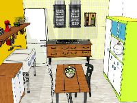 phòng bếp,Model su phòng bếp,su phòng bếp