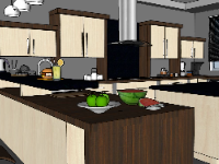 Model su phòng bếp,model su phòng bếp,sketchup nội thất phòng bếp
