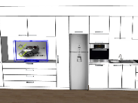 phòng bếp,thiết kế bếp đẹp,model sketchup phòng bếp