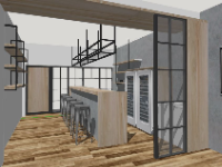 file sketchup quán cafe,su quán cafe,bản vẽ quán cafe