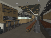 Model su quán cafe đẹp sketchup