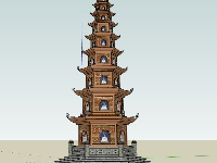 Model su tháp Văn Xương 9 tầng