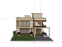 su biệt thự,sketchup biệt thự,su villa,villa