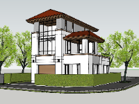 Model su villa 3 tầng hiện đại mới nhất