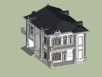 Sketchup biệt thự tân cổ,biệt thự tân cổ điển đẹp,biệt thự tân cổ