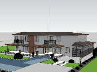 biệt thự đẹp 2,biệt thự 2 tầng đẹp,thiết kế sketchup biệt thự đẹp