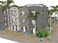 Model thiết kế mẫu nhà phố 3 tầng liền kề 4x11m