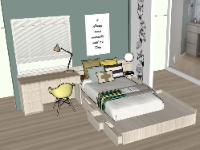 Model thiết kế mẫu nội thất phòng ngủ đơn giản nhất