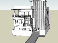 mẫu biệt thự 2 tầng,biệt thự 2 tầng,mẫu biệt thự sketchup