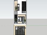 Model thiết kế nhà phố 3 tầng 1 tum 4.2x20m