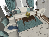 Model thiết kế nội thất phòng khách