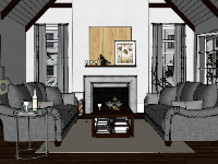Model thiết kế nội thất phòng khách su