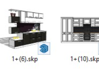 Model tổng hợp tủ bếp sketchup