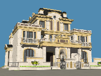 Model villa cổ điển 3 tầng free