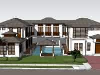 Model villa vip có bể bơi ngoài trời