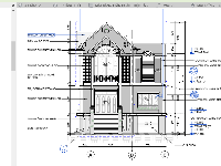 Moldel Revit 2019 biệt thự phố 2 tầng 10.8x16.5m