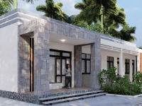 Nhà 1 tầng sketchup đẹp