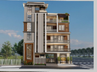 Nhà 5 tầng 13x9m file sketchup