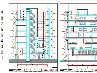 Nhà 9 tầng 7x20m chi tiết Kiến trúc + điện