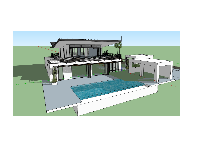 biệt thự 2 tầng file su,dựng sketchup biệt thự 2 tầng,thiết kế biệt thự sketchup