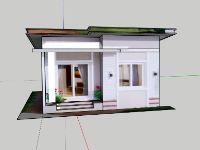 Nhà cấp 4 diện tích 4x5m file sketchup