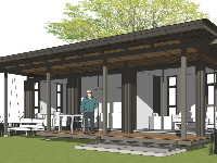 nhà cấp 4 đẹp,Nhà 4 tầng đẹp,file sketchup nhà cấp 4