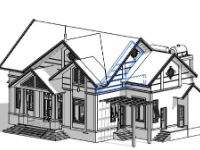 Nhà cấp 4 kích thước 16.7x10m file Revit