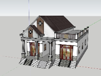 Nhà cấp 4 sketchup mới nhất