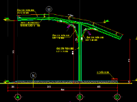 Nhà để xe máy (bản vẽ auto cad+ dự toán)