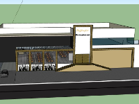 Nhà hàng BBQ 43x50m file sketchup