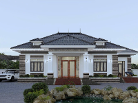 Nhà mái nhật 01 tầng hiện đại KT12.5x18m, 4 phòng ngủ