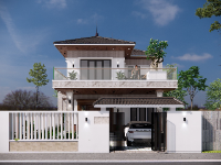Nhà mái Nhật 2 tầng 8x15m