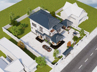 Nhà mái Nhật 2 tầng 8x15m Full bản vẽ thi công, gồm cả file sketchup