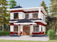 Nhà 2 tầng 8.5x10.5m,kiến trúc 2 tầng 8.5x10.5m,full kiến trúc,Bản vẽ revit biệt thự 2 tầng