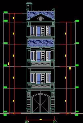 Nhà ống 4×16 full bản vẽ 4 tầng  Hồ sơ xin phép Kiến Trúc