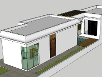 Nhà phố 1 tầng,model su nhà phố 1 tầng,nhà phố 1 tầng file su,sketchup nhà phố 1 tầng,nhà phố 1 tầng sketchup