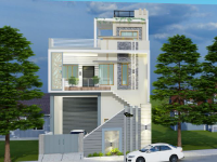 Nhà phố 2 tầng 1 tum,model su nhà phố 2 tầng,file su nhà phố 2 tầng,nhà phố 2 tầng 1 tum sketchup,sketchup nhà phố 2 tầng