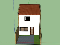 Nhà phố 2 tầng 6x22m file sketchup