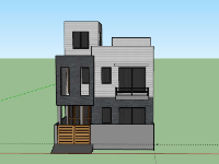 Nhà phố 2 tầng,model su nhà phố 2 tầng,file su nhà phố 2 tầng,sketchup nhà phố 2 tầng