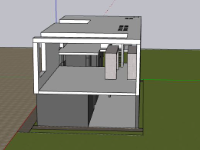 Nhà phố 2 tầng 7.8x18m file sketchup