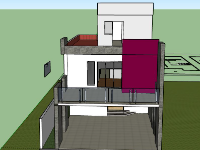 Nhà phố 2 tầng,model su nhà phố 2 tầng,file su nhà phố 2 tầng,nhà phố 2 tầng file su,sketchup nhà phố 2 tầng